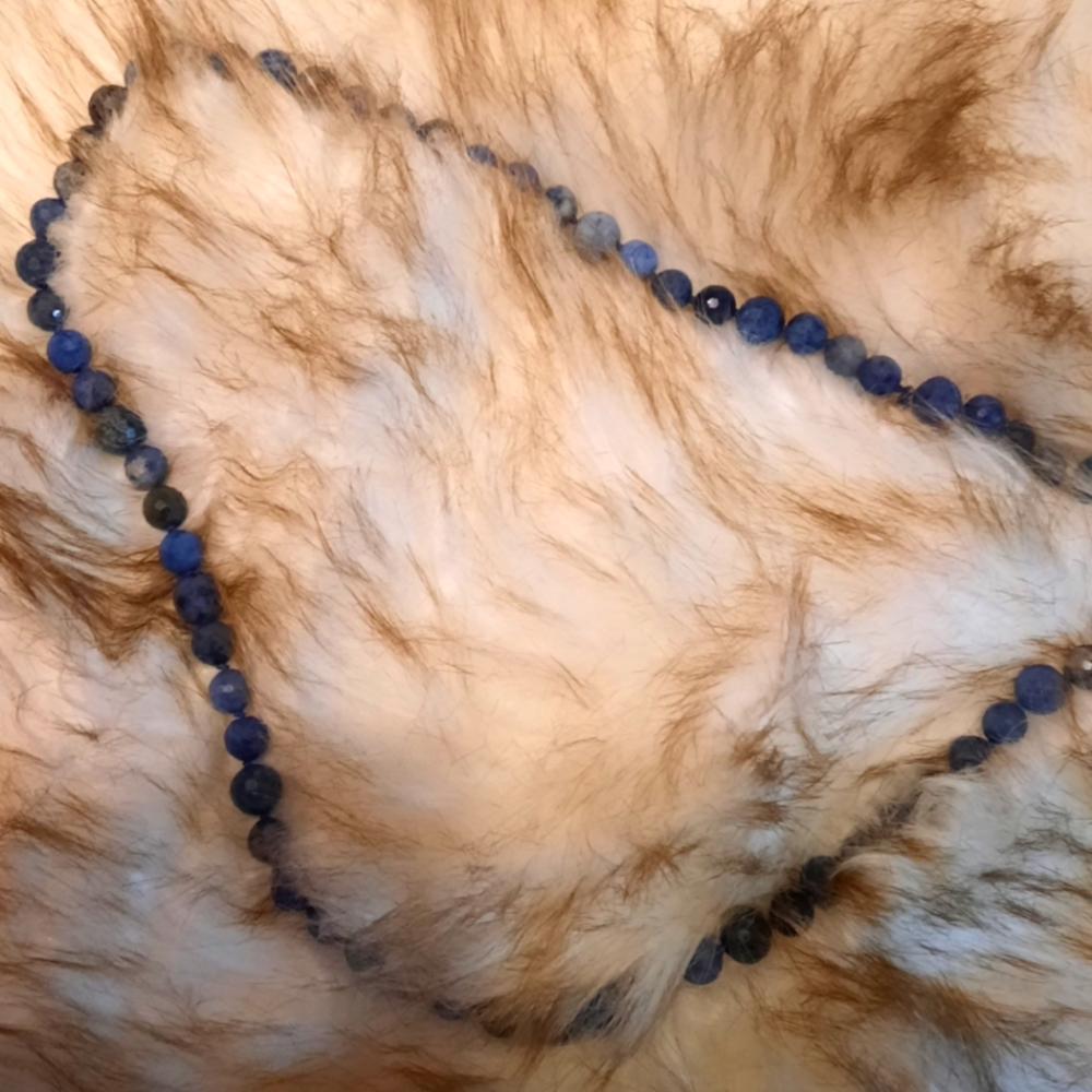 26 inch Dumortierite necklace